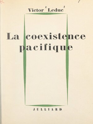 cover image of La coexistence pacifique